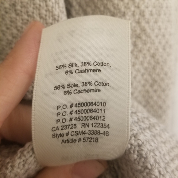 Wilfred women's light grey pullover v-neck lightweight sweater - Picture 7 of 10